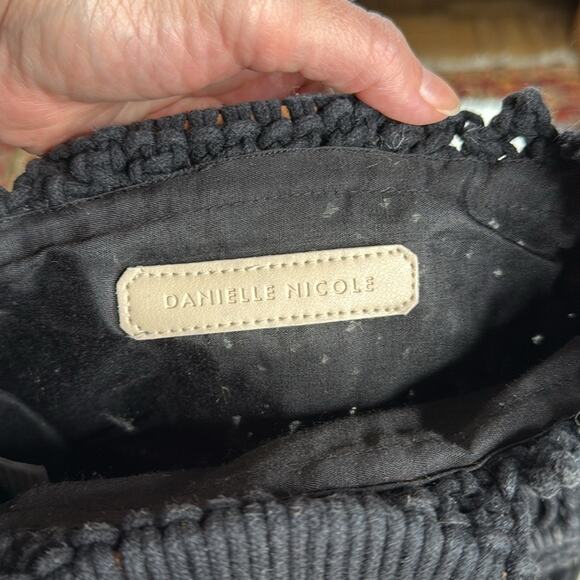 Danielle Nicole Black Macrame Fringe Bag - Picture 4 of 10